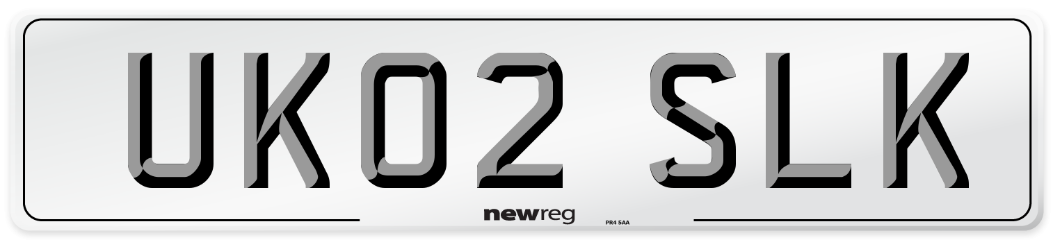 UK02 SLK Number Plate from New Reg